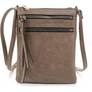 Womens Crossbody Purse Bag Shoulder Bag Multi Pocket Zipper Purse